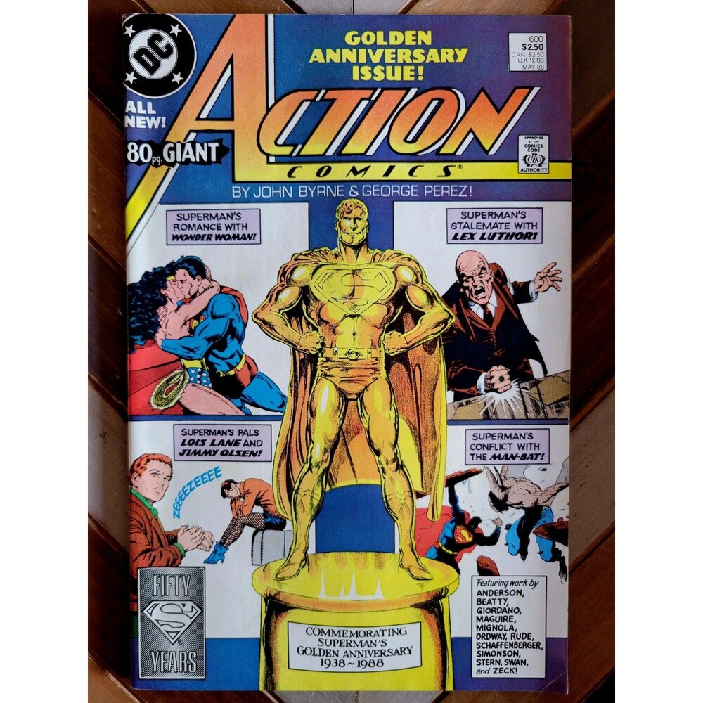 Action Comics #600 (1988) Byrne & Perez! Superman, Wonder Woman, Darkseid! (FN)